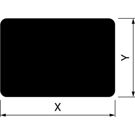 Plaque de protection de sol rectangulaire pour poêle  800 (x) x 1000 (y) mm