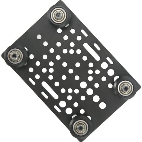 Gantry Plate, Gantry Panel, Aluminum Gantry Panel, High Strength Aluminum Gantry Panel Universal Guide Linear 3D Printer Anodized Black (Board with 4 (1/5)