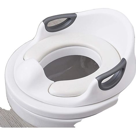 Riduttore per sedile WC per bambini, realizzato in PP di alta qualità, adatto a WC rotondi e ovali, con quattro strisce antiscivolo, protezione dagli schizzi, progettato per bambini dai 25 ai 36 mesi. (1/5)