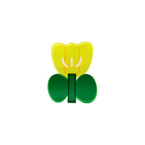 Dekorative Acrylvase – Tulpe mit grünen Blättern – Minimalistischer skandinavischer Stil für die Inneneinrichtung (1/5)
