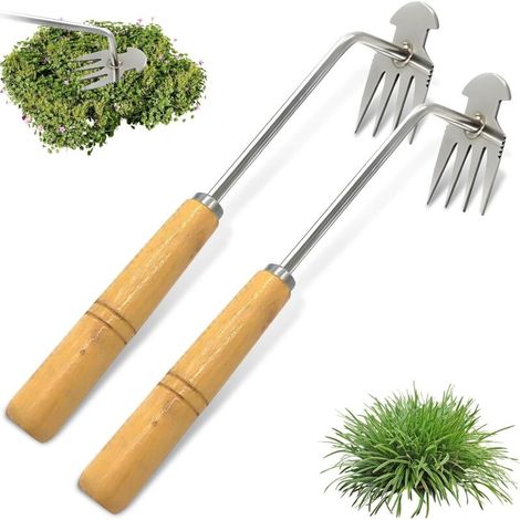 pezzi di attrezzo manuale per diserbo, sarchiatore manuale, strumenti per estirpare le erbacce, attrezzo manuale per diserbo da giardinaggio, estirpatore manuale a 4 punte