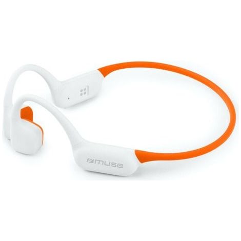Cuffie sportive wireless a conduzione ossea M-238 BCW con lettore MP3 Bianco e Arancione (1/4)