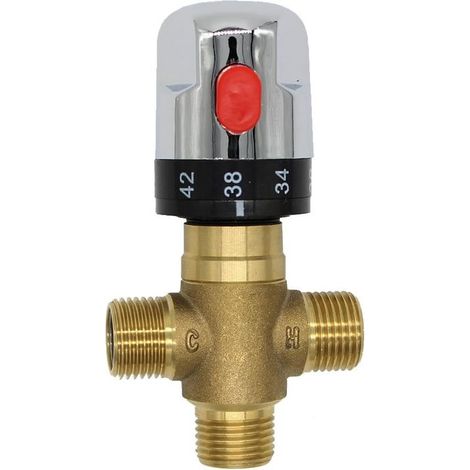 Mitigeur thermostatique solaire pour robinet de douche en laiton et cuivre (1/5)