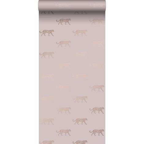 papier peint léopards vieux rose et or - Origin Wallcoverings (1/5)