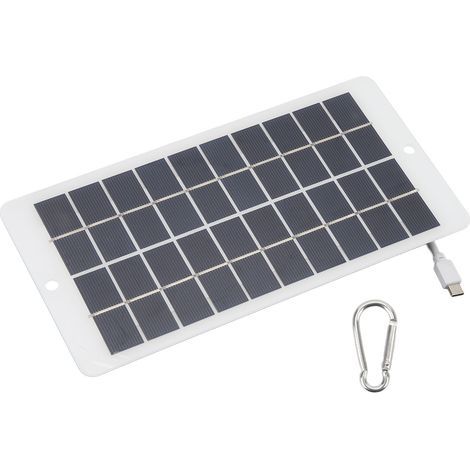 Tragbares 10-W-5-V-Solarpanel mit USB-C-Ausgang zum Laden von Mobiltelefonen und zur Sicherheitsüberwachung (1/5)