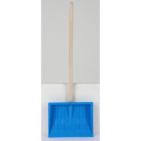 5x Kinder Schneeschieber blau mit Holzstiel Schneeschaufel Schneeräumer (1/2)
