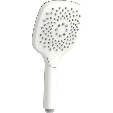 Primaster Handbrause 3 Strahlarten Water Flow quadratisch weiß wassersparend Handbrause (1/3)