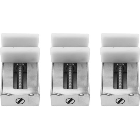 Lot de 3 verrous de porte coulissante en acier inoxydable, antivol, butée de fenêtre à pousser/tirer pour salle de bain/chambre (1/5)