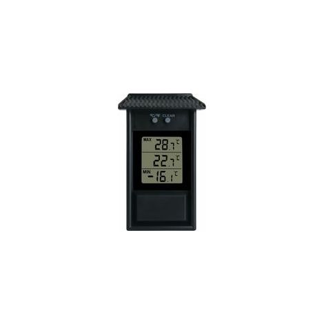 Thermomètre de Serre, Moniteur de Thermomètre Numérique à Effet de Serre Numérique Min Étanche Résolution de 0,1 ° C, Plage de Température de -20 à 50 ° C, Alimenté par Batterie Murale (Noir)1383cm (1/4)
