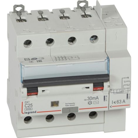 Differentieel Automaat DX3 4P Karakteristiek C 25A 30mA 6kA - LEG411199
