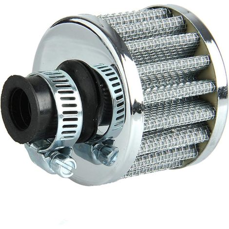 Filtre Air Froid Reniflard Carter Turbo Ventilateur 12MM Mini Argent Pour Voiture Moto(argent) (1/4)