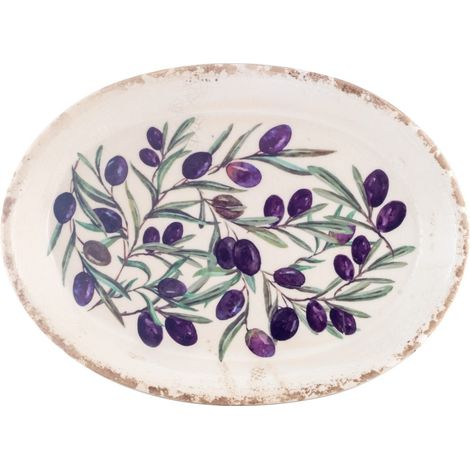 Signes Grimalt Bandeja Decoracion  Plato Aceitunas Jarrones Y Portavelas Lila 19x25x2cm 34952 (1/2)
