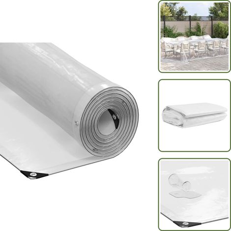 Bâche transparente avec œillets 4x6 m polyéthylène - Bâche Transparente - Bâches Transparentes - Bâche Claire - Bâche Transparente Robuste (1/5)