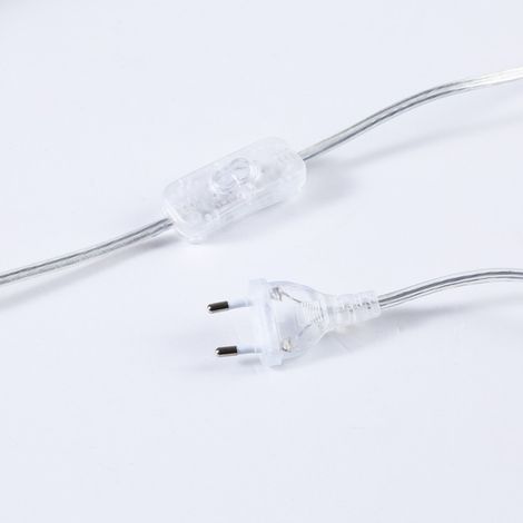 Câble d’alimentation LED 130 cm avec interrupteur et prise européenne