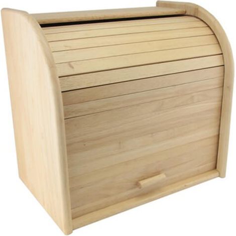 Rubber Wood Bread Bin Double Decker
