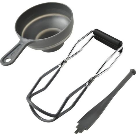 Pince de levage - - Acier inoxydable - Kit mise en conserve - Entonnoirs pliables (1/4)