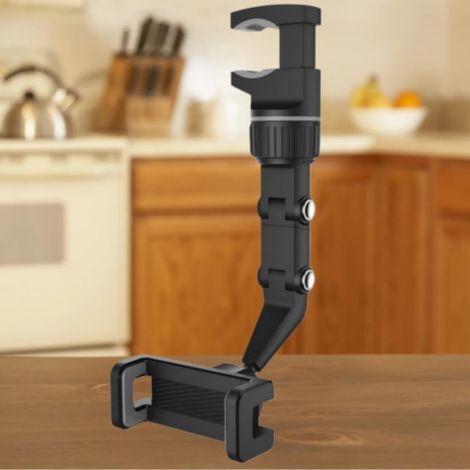 Support de téléphone de voiture rotatif à 360 ° - Accessoire de véhicule universel - Support stable réglable pour tableau de bord - Pare-brise - Gadget intérieur automobile - Support de conduite sûre (1/5)