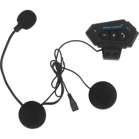 BT 12 Stereo-Ohrhörer für Motorradhelme, multifunktionales Freisprech-Ohrhörersystem für Anrufe, für Motorrad-, Fahrrad- und Autohelme (1/5)