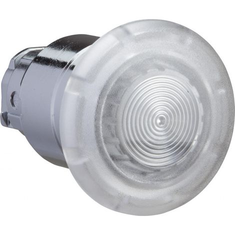 Harmony XB4 - tête bouton coup de poing lumineux DEL - Ø40 - blanc - ZB4BW413 (1/3)