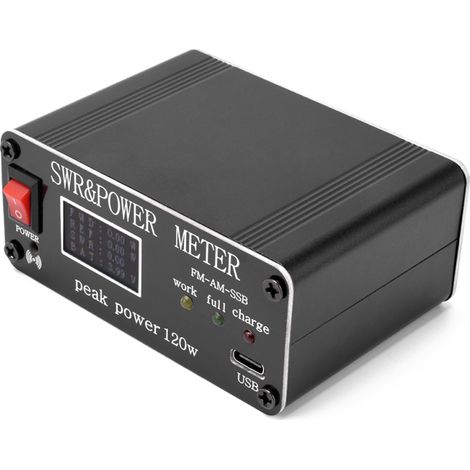 wattmètre numérique 120 W TOS (Taux d'ondes stationnaires) 1,8-54 MHz, modes FM, AM et BLU, avec alarme de TOS élevé (1/5)