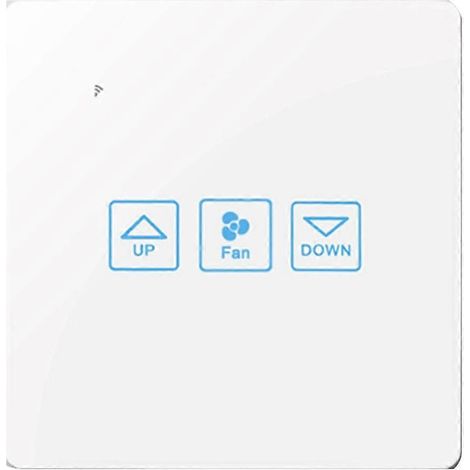 Commande de vitesse du ventilateur par interrupteur tactile, panneau de commande intelligent en cristal de luxe avec Wi-Fi, application Tuay, télécommande 90 V/250 V, compatible UE/Royaume-Uni (C) (1/4)