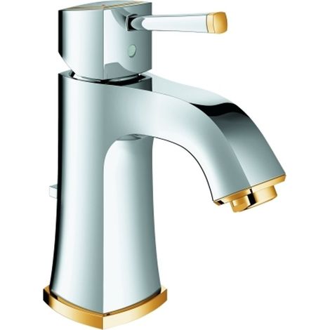 GROHE Grifo de lavabo electrónico Grandera 24369 M-Size vaciador de cadena cromo/oro, 24369IG0