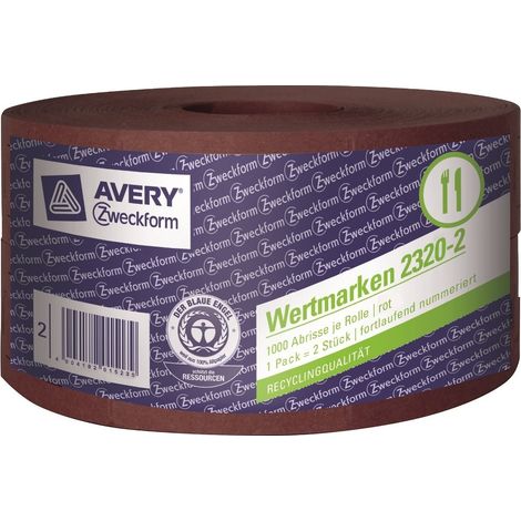 2x Rolle Getränke-Marke 57x30mm Rot 2000 Abrisse (1/3)