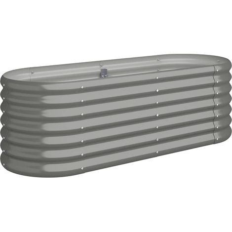 Maison Exclusive - Hochbeet Verzinkter Stahl 114x40x36 cm Grau (1/5)