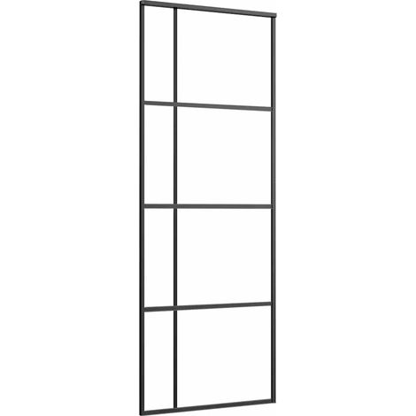 Maison Exclusive - Schiebetür ESG-Glas und Aluminium 76x205 cm Sc