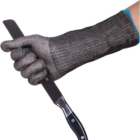 Schnittfeste Handschuhe verlängern die Hülse aus 316L-Edelstahl um 9,6 Zoll zum Schneiden von Haschisch