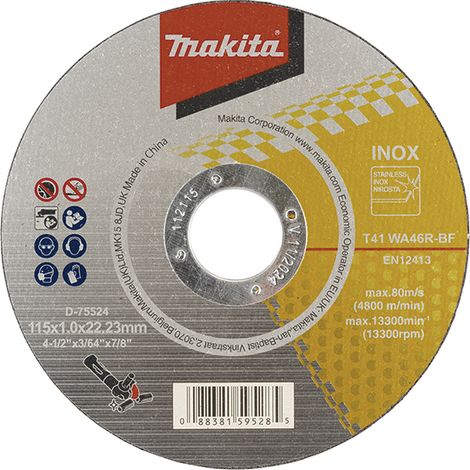 D-75524 Disco da taglio fine, 115 x 22,23 x 1,0 mm, WA46R