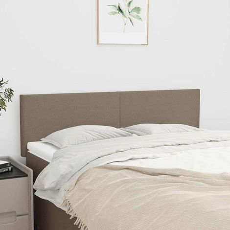 vidaXL Cabeceros tela gris taupe 144x5x78/88 cm (1/5)