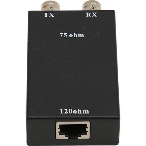 Convertisseur Ethernet BNC vers RJ45, connecteur à double axe en cuivre BNC (connecteur 75 ohms vers 12 ohms) (1/5)
