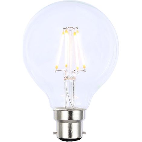 Litecraft Light Bulb 4W B22 Bayonet Cap LED Filament Globe Fitting - Warm White (1/3)