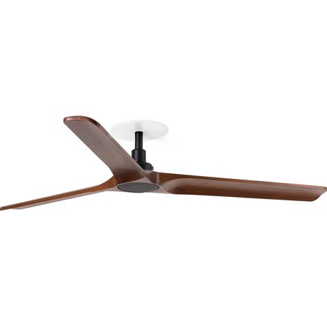 HEYWOOD RECESSED LED L Ventilateur noir/noyer Wall Control (1/2)