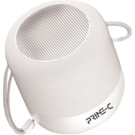 Enceinte Bluetooth avec revêtement en tissu, 5 W, étanche IP5, stéréo HiFi - blanche