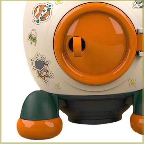 Cocosity Tirelire fusée spatiale Cartoon Style Space Rocket Tirelire Money Bank Money Saving Jar Boys Girls Gift deco tirelire (1/5)