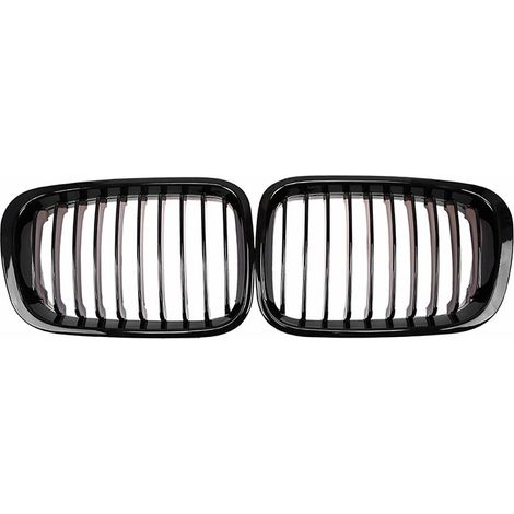 2 Stück Frontstoßstangen-Motorhauben-Nierengrill Renngrill Ersatz für BMW 3er E46 4-Türer 1998-2001