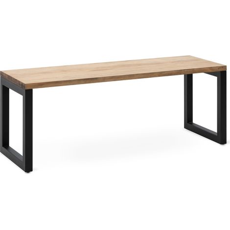 Banco iCub Strong ECO 100x40x45cm Negro en madera maciza de pino acabado vintage estilo industrial Box Furniture (1/5)