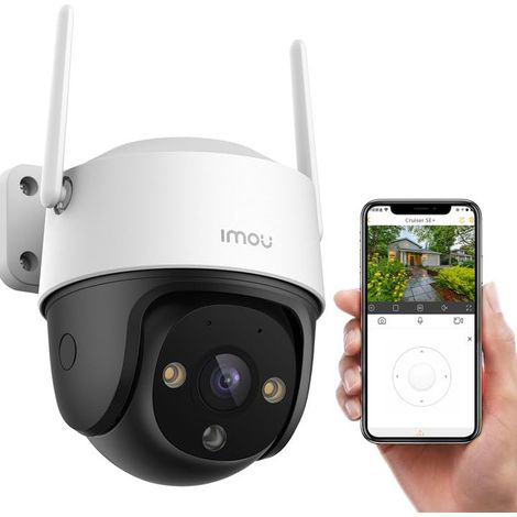 Caméra de surveillance extérieure Wi-Fi 5MP – Vision nocturne – Angle de vue 360° – Alimentation par secteur – IPCK7CP5H1WE – Imou
