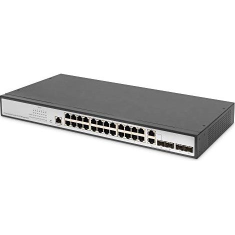 DIGITUS 24-Port Gigabit Layer 2 Switch 24-port + 2 combo and 2 SFP uplink port (DN-80221-3)