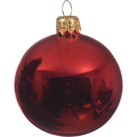 Dunkelrote Weihnachtskugel ø 10 cm