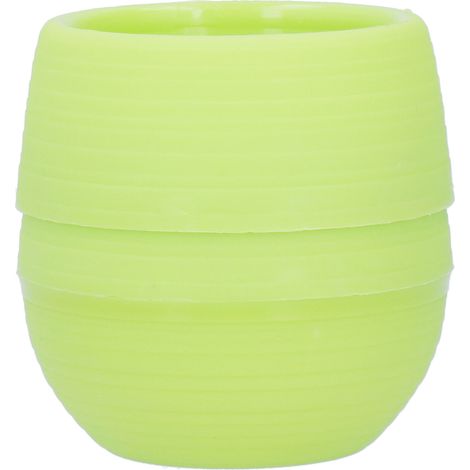 Mini vaso rotondo in plastica – verde – con fori di drenaggio – per casa e ufficio – per piantare