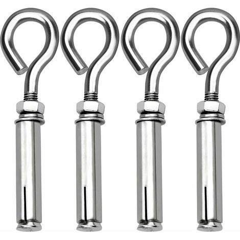 4 Pièces Boulons à Expansion M6, ,304 Inoxydable Expansion du Béton Ancrage Vis à Oeil Chevilles (1/5)