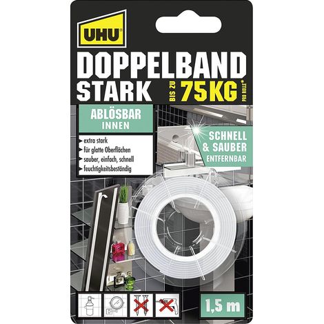 UHU 46890 DOUBLE BANDE AMOVIBLE BLANC