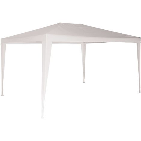 Gazebo da Giardino 2x3m in Metallo Copertura in Plastica Morel Parasole Bianco (1/2)