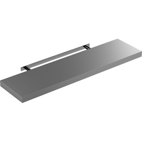 Casaria – Étagère murale flottante 90 cm en MDF – Charge maximale 15 kg – Installation simple avec support inclus – Rangement livres moderne gris