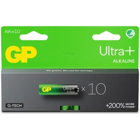 Batterie GP Ultra Plus Alcaline Stilo AA: 15 AUP/LR6 Confezone da 10 batterie (1/5)