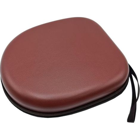 Étui de rangement marron-rouge pour casque audio supra-auriculaire, étui de rangement étanche pour casque audio, étui de rangement pour appareils électroniques (1/2)
