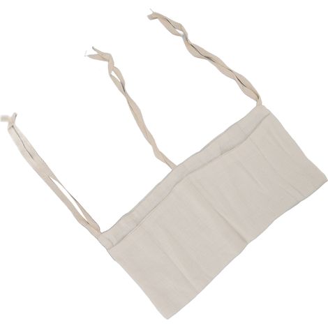Sac de rangement suspendu pour lit bébé, 2 poches, bandoulière réglable, beige (1/5)